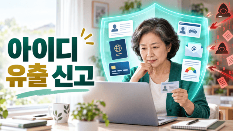 신분증 여권 카드 이메일 계정 정보 유출을 막고 신고 절차를 확인하는 한인 시니어 여성