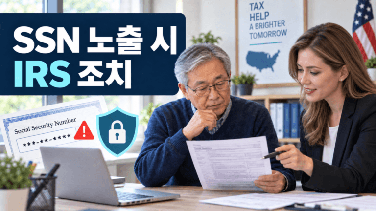 SSN 노출 후 미국인 여성 담당자와 IRS 관련 조치를 확인하는 한인 시니어