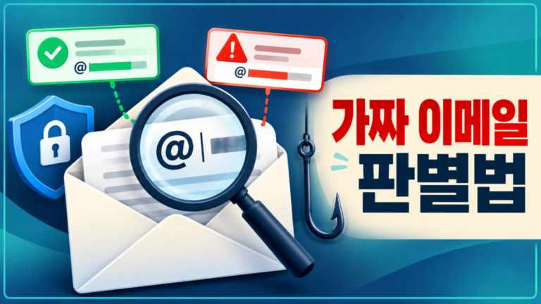 가짜 이메일 판별법 - 발신 도메인 확인 그래픽